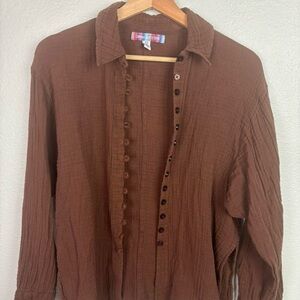 Urban Outfitters Chocolate Button Down Shirt